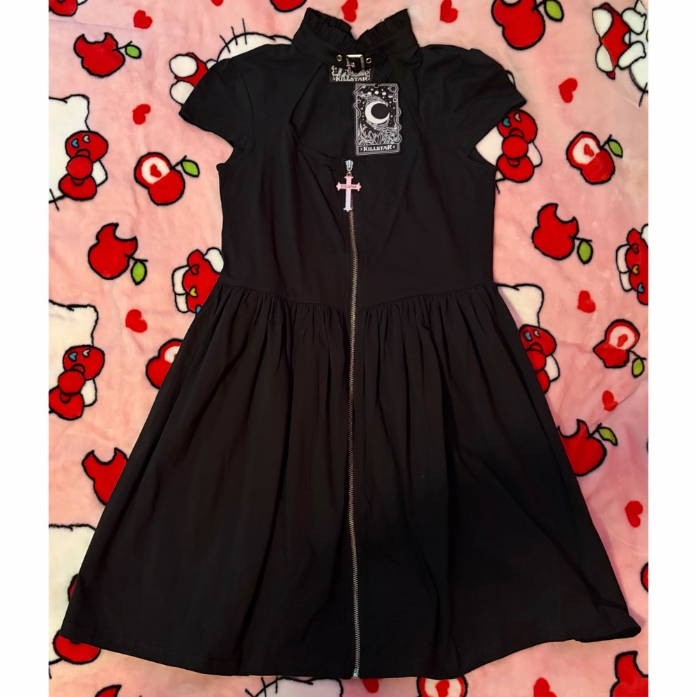 Killstar Cross Zip Up Dress Size M